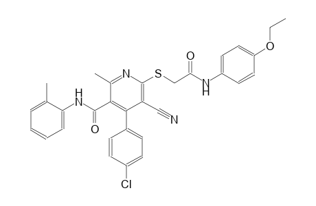3-pyridinecarboxamide, 4-(4-chlorophenyl)-5-cyano-6-[[2-[(4-ethoxyphenyl)amino]-2-oxoethyl]thio]-2-methyl-N-(2-methylphenyl)-