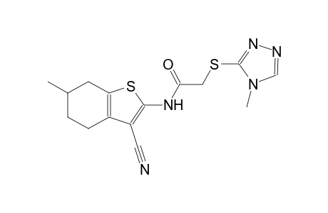 N-(3-cyano-6-methyl-4,5,6,7-tetrahydro-1-benzothien-2-yl)-2-[(4-methyl-4H-1,2,4-triazol-3-yl)sulfanyl]acetamide