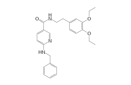 3-Pyridinecarboxamide, N-[2-(3,4-diethoxyphenyl)ethyl]-6-[(phenylmethyl)amino]-