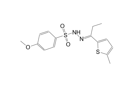 4-methoxy-N'-[(E)-1-(5-methyl-2-thienyl)propylidene]benzenesulfonohydrazide