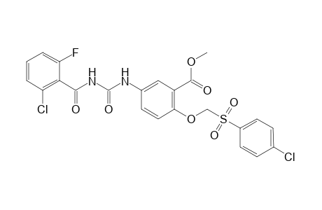 alpha-[(p-chlorophenyl)sulfonyl]-5-[3-(2-chloro-6-fluorobenzoyl)ureido]-o-anisic acid, methyl ester