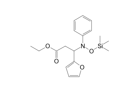 Ethyl 3-(N-phenyl-N-trimethylsilyloxyamino)-3-(2-furyl)propionate