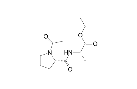 L-Alanine, N-(1-acetyl-L-prolyl)-, ethyl ester