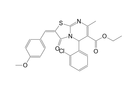 ethyl (2E)-5-(2-chlorophenyl)-2-(4-methoxybenzylidene)-7-methyl-3-oxo-2,3-dihydro-5H-[1,3]thiazolo[3,2-a]pyrimidine-6-carboxylate