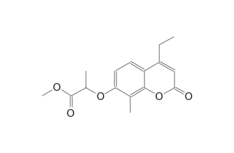 propanoic acid, 2-[(4-ethyl-8-methyl-2-oxo-2H-1-benzopyran-7-yl)oxy]-, methyl ester