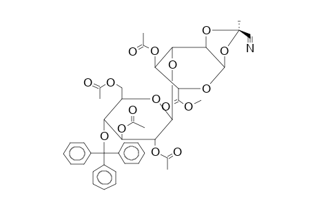METHYL 4-O-ACETYL-3-O-(2,3,6-TRI-O-ACETYL-4-O-TRITYL-BETA-D-GLUCOPYRANOSYL)-1,2-O-[1-(EXO-CYANO)ETHYLIDENE]-ALPHA-D-GLUCOPYRANOSYLURONATE