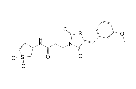 N-(1,1-dioxido-2,3-dihydro-3-thienyl)-3-[(5Z)-5-(3-methoxybenzylidene)-2,4-dioxo-1,3-thiazolidin-3-yl]propanamide