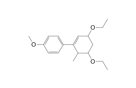 Benzene, 1-(3,5-diethoxy-6-methyl-1-cyclohexen-1-yl)-4-methoxy-