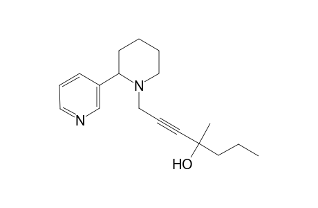 2-Heptyn-4-ol, 4-methyl-1-[2-(3-pyridinyl)-1-piperidinyl]-