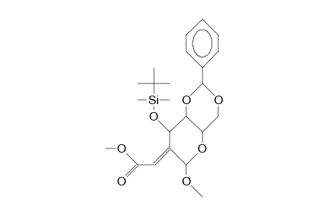 Methyl 4,6-O-benzylidene-3-O-(T-butyl-dimethyl-silyl)-2-deoxy-2-C-(methoxycarbonylmethylene)-A-D-ribo-hexopyranoside
