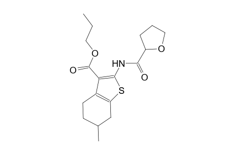 propyl 6-methyl-2-[(tetrahydro-2-furanylcarbonyl)amino]-4,5,6,7-tetrahydro-1-benzothiophene-3-carboxylate