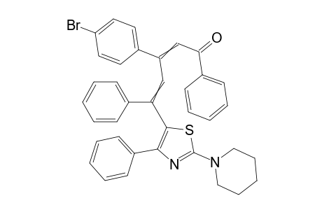 3-(4-bromophenyl)-1,5-diphenyl-5-(4-phenyl-2-piperidino-thiazol-5-yl)-penta-2,4-diene-1-one