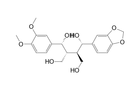(1S,2R,3R,4R)-1-(1,3-benzodioxol-5-yl)-4-(3,4-dimethoxyphenyl)-2,3-bis(hydroxymethyl)butane-1,4-diol