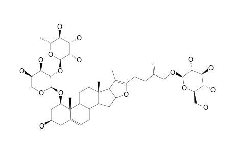 26-O-BETA-D-GLUCOPYRANOSYL-FUROSTA-5,20(22),25(27)-TRIENE-1-BETA,3-BETA,26-TRIOL-1-O-[O-ALPHA-L-RHAMNOPYRANOSYL-(1->2)-ALPHA-L-ARABINOPYRANOSIDE]