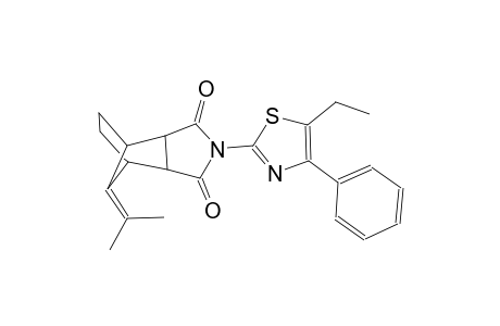 4-(5-ethyl-4-phenyl-1,3-thiazol-2-yl)-10-(1-methylethylidene)-4-azatricyclo[5.2.1.0~2,6~]decane-3,5-dione