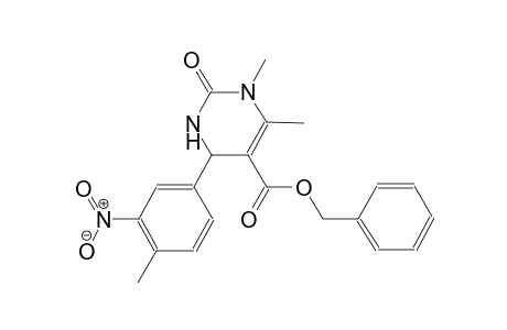 5-pyrimidinecarboxylic acid, 1,2,3,4-tetrahydro-1,6-dimethyl-4-(4-methyl-3-nitrophenyl)-2-oxo-, phenylmethyl ester