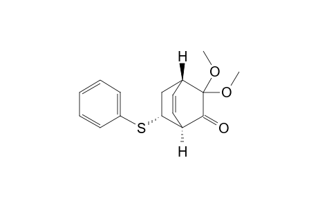 (1S*,4S*,7R*)-7-(Phenylsulfanyl)-3,3-dimethoxybicyclo[2.2.2]oct-5-en-2-one