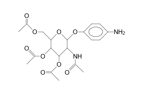 P-Amino-phenyl 3,4,6-tri-O-acetyl-2-acetamido-2-deoxy-B-D-glucopyranoside
