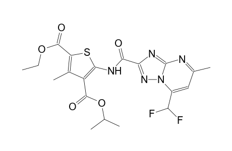 2-ethyl 4-isopropyl 5-({[7-(difluoromethyl)-5-methyl[1,2,4]triazolo[1,5-a]pyrimidin-2-yl]carbonyl}amino)-3-methyl-2,4-thiophenedicarboxylate