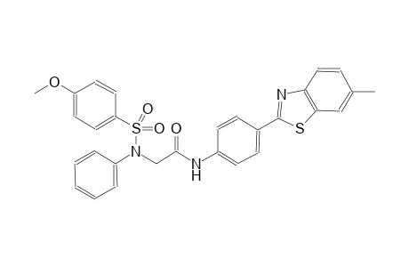 acetamide, 2-[[(4-methoxyphenyl)sulfonyl]phenylamino]-N-[4-(6-methyl-2-benzothiazolyl)phenyl]-