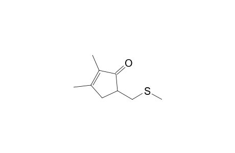 2,3-Dimethyl-5-(methylsulfanylmethyl)cyclopent-2-en-1-one