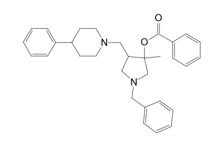 1-benzyl-3-methyl-4-[(4-phenylpiperidin-1-yl)methyl]pyrrolidin-3-yl benzoate