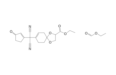 MALONONITRILE, 1-(1-CYCLOPENTEN-3-ON-1-YL)-1-(2,3-(E)-BIS[ETHOXYCARBONYL]-1,4-DIOXASPIRO[4.5]DEC-7-EN-8-YL)-