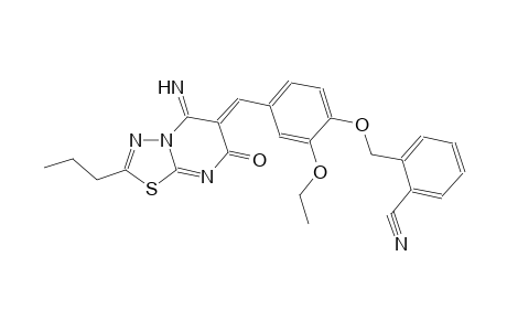 benzonitrile, 2-[[2-ethoxy-4-[(Z)-(5-imino-7-oxo-2-propyl-5H-[1,3,4]thiadiazolo[3,2-a]pyrimidin-6(7H)-ylidene)methyl]phenoxy]methyl]-