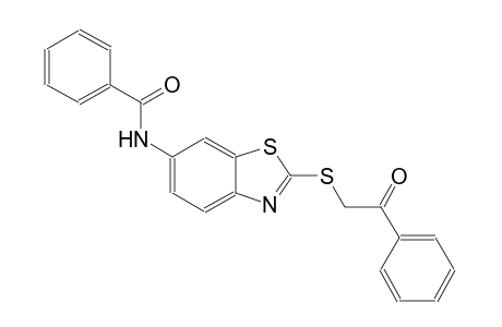 N-{2-[(2-oxo-2-phenylethyl)sulfanyl]-1,3-benzothiazol-6-yl}benzamide