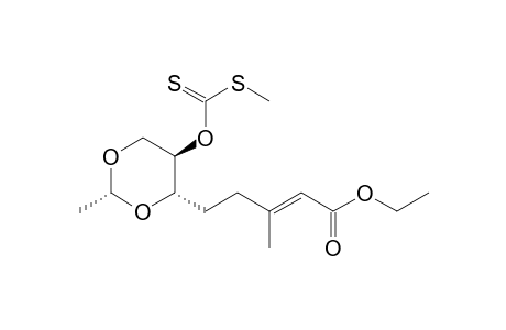 (E)-3-methyl-5-[(2R,4S,5R)-2-methyl-5-(methylthio)carbothioyloxy-1,3-dioxan-4-yl]pent-2-enoic acid ethyl ester