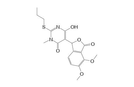 5-(4,5-dimethoxy-3-oxo-1,3-dihydro-2-benzofuran-1-yl)-6-hydroxy-3-methyl-2-(propylsulfanyl)-4(3H)-pyrimidinone