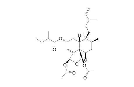 CASEAMEMBrIN-E;REL-(2R,5R,6R,8S,9S,10R,18S,19R)-18,19-DIACETOXY-18,19-EPOXY-6-HYDROXY-2-(2-METHYLBUTANOYLOXY)-ClERODA-3,13(16),14-TRIENE