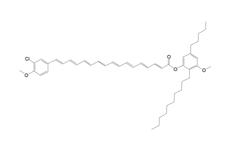 2,4,6,8,10,12,14,16-Heptadecaoctaenoic acid, 17-(3-chloro-4-methoxyphenyl)-, 2-decyl-3-methoxy-5-pentylphenyl ester