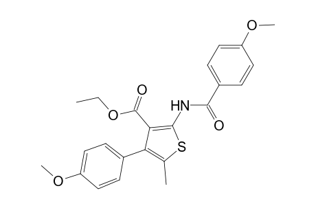 Ethyl 2-[(4-methoxybenzoyl)amino]-4-(4-methoxyphenyl)-5-methyl-3-thiophenecarboxylate