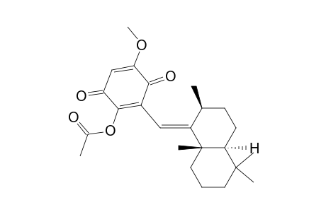 2,5-Cyclohexadiene-1,4-dione, 2-(acetyloxy)-5-methoxy-3-[(octahydro-2,5,5,8a-tetramethyl-1(2H)-naph thalenylidene)methyl]-, [2S-(1E,2.alpha.,4a.beta.,8a.alpha.)]-