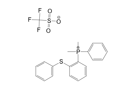 P,P-DIMETHYL-P-PHENYL-P-[2-(PHENYLTHIO)-PHENYL]-PHOSPHONIUM-TRIFLATE