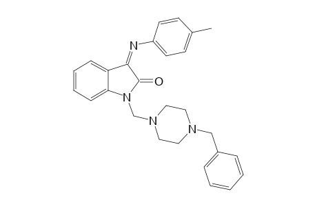 1-(4-Benzyl-piperazin-1-ylmethyl)-3-p-tolylimino-1,3-dihydro-indol-2-one