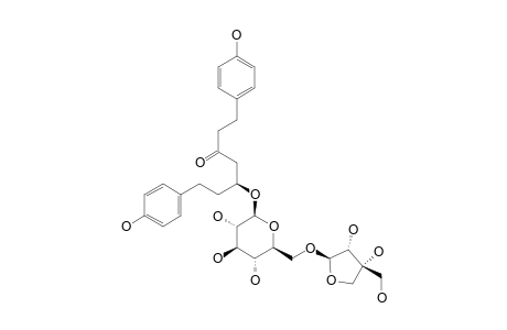 (5S)-5-HYDROXY-1,7-BIS-(4-HYDROXYPHENYL)-3-HEPTANONE-5-O-BETA-D-APIOFURANOSYL-(1->6)-BETA-D-GLUCOPYRANOSIDE
