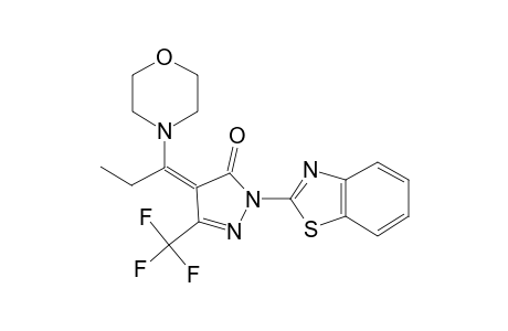 (4Z)-2-(1,3-benzothiazol-2-yl)-4-(1-morpholin-4-ylpropylidene)-5-(trifluoromethyl)pyrazol-3-one