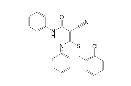 2-propenamide, 3-[[(2-chlorophenyl)methyl]thio]-2-cyano-N-(2-methylphenyl)-3-(phenylamino)-, (2E)-