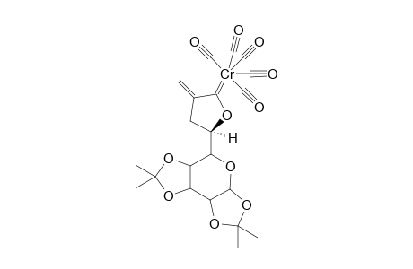 (3R)-Pentacarbonyl{3-[1',2':3',4'-di-O-isopropylidene-.alpha.,L-5'-arabinopyranosyl]-5-methylene-2-oxacyclopentylidene}chromium(0)