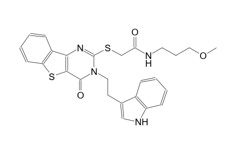 2-({3-[2-(1H-indol-3-yl)ethyl]-4-oxo-3,4-dihydro[1]benzothieno[3,2-d]pyrimidin-2-yl}sulfanyl)-N-(3-methoxypropyl)acetamide