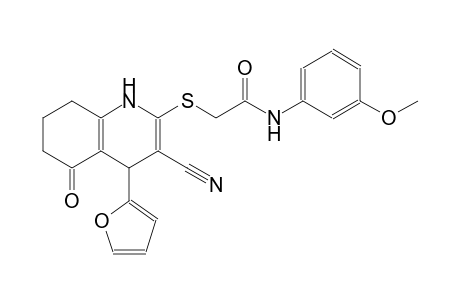 acetamide, 2-[[3-cyano-4-(2-furanyl)-1,4,5,6,7,8-hexahydro-5-oxo-2-quinolinyl]thio]-N-(3-methoxyphenyl)-