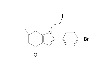 2-(4-bromophenyl)-1-(2-iodanylethyl)-6,6-dimethyl-5,7-dihydroindol-4-one