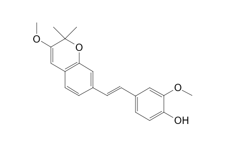 4-Hydroxy-3,5'-dimethoxy-6",6"-dimethylpyran[2",3" : 3',4']stilbene