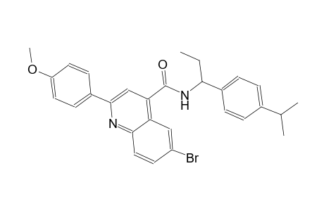 6-bromo-N-[1-(4-isopropylphenyl)propyl]-2-(4-methoxyphenyl)-4-quinolinecarboxamide