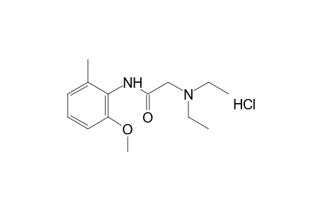 2-(diethylamino)-6'-methyl-o-acetanisidide, hydrochloride