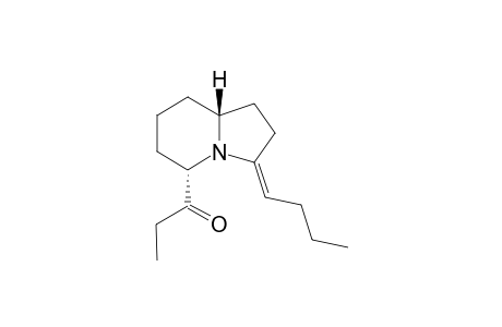 (5S*,8aR)-3E-Butyliden-5-(1-oxopropyl)indolizidine