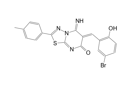 (6Z)-6-(5-bromo-2-hydroxybenzylidene)-5-imino-2-(4-methylphenyl)-5,6-dihydro-7H-[1,3,4]thiadiazolo[3,2-a]pyrimidin-7-one