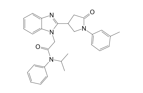 1H-1,3-Benzimidazole-1-acetamide, N-(1-methylethyl)-2-[1-(3-methylphenyl)-5-oxo-3-pyrrolidinyl]-N-phenyl-